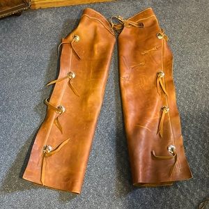 Western Leather Chaps. Size 34 men’s/8-10 womens.